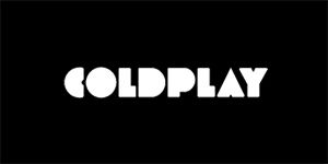 COLDPLAY - Logo - široká chrbtová nášivka s rozmerom 33 x 15 cm