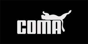 COMA - široká chrbtová nášivka s rozmerom 33 x 15 cm