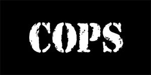 COPS - široká chrbtová nášivka s rozmerom 33 x 15 cm