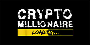 CRYPTOMILIONAIRE - Loading - široká chrbtová nášivka s rozmerom 33 x 15 cm