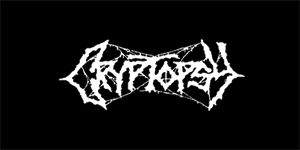 CRYPTOPSY - Logo - široká chrbtová nášivka s rozmerom 33 x 15 cm