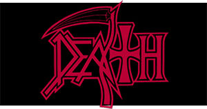 DEATH - Logo - široká chrbtová nášivka s rozmerom 33 x 15 cm