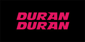 DURAN DURAN - Pink Logo - široká chrbtová nášivka s rozmerom 33 x 15 cm