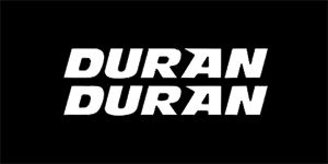 DURAN DURAN - White Logo - široká chrbtová nášivka s rozmerom 33 x 15 cm