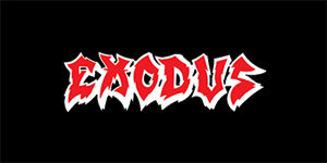 EXODUS - Logo - široká chrbtová nášivka s rozmerom 33 x 15 cm