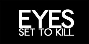EYES SET TO KILL - Logo - široká chrbtová nášivka s rozmerom 33 x 15 cm