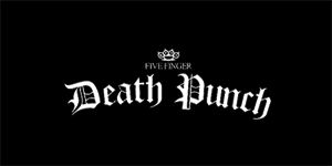 FIVE FINGER DEATH PUNCH - široká chrbtová nášivka s rozmerom 33 x 15 cm