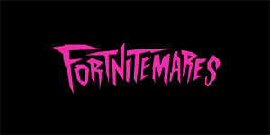 FORTNITEMARES - Logo - široká chrbtová nášivka s rozmerom 33 x 15 cm