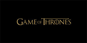 GAME OF THRONES - Logo - široká chrbtová nášivka s rozmerom 33 x 15 cm