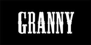 GRANNY HORROR VILLAGE - Logo - široká chrbtová nášivka s rozmerom 33 x 15 cm