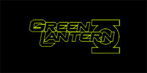 GREEN LANTERN - Logo Neon - široká chrbtová nášivka s rozmerom 33 x 15 cm