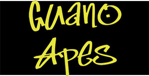 GUANO APES - Logo Yellow - široká chrbtová nášivka s rozmerom 33 x 15 cm