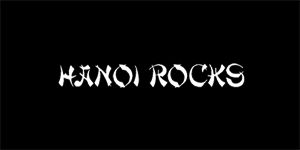 HANOI ROCKS - Logo - široká chrbtová nášivka s rozmerom 33 x 15 cm
