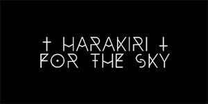 HARAKIRI FOR THE SKY - Logo - široká chrbtová nášivka s rozmerom 33 x 15 cm