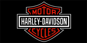 HARLEY DAVIDSON - Red Crest Logo Motive 2 - široká chrbtová nášivka s rozmerom 33 x 15 cm