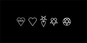 HEARTAGRAM HISTORY - široká chrbtová nášivka s rozmerom 33 x 15 cm