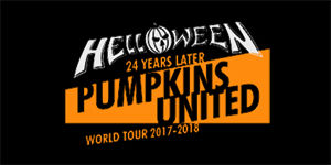 HELLOWEEN - Pumpkins United World Tour 2017-2018 - široká chrbtová nášivka s rozmerom 33 x 15 cm