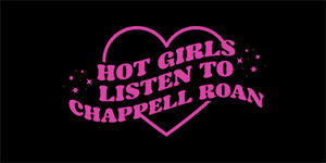 CHAPPELL ROAN - Hot Girls Listen To Chappell Roan - široká chrbtová nášivka s rozmerom 33 x 15 cm