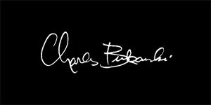 CHARLES BUKOWSKI - Logo Signature - široká chrbtová nášivka s rozmerom 33 x 15 cm