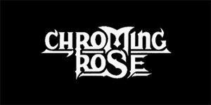 CHROMING ROSE - Logo - široká chrbtová nášivka s rozmerom 33 x 15 cm