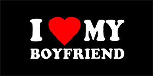 I LOVE MY BOYFRIEND - široká chrbtová nášivka s rozmerom 33 x 15 cm