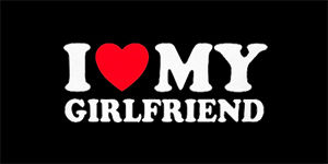 I LOVE MY GIRLFRIEND - široká chrbtová nášivka s rozmerom 33 x 15 cm