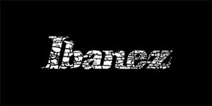 IBANEZ - Logo Vintage - široká chrbtová nášivka s rozmerom 33 x 15 cm