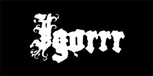 IGORRR - Logo - široká chrbtová nášivka s rozmerom 33 x 15 cm