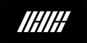 IKON - Logo Kpop Band - široká chrbtová nášivka s rozmerom 33 x 15 cm