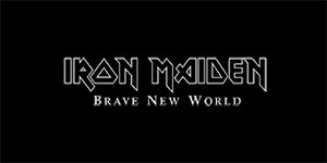 IRON MAIDEN - Brave New World Logo - široká chrbtová nášivka s rozmerom 33 x 15 cm