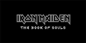 IRON MAIDEN - The Book Of Souls Logo - široká chrbtová nášivka s rozmerom 33 x 15 cm