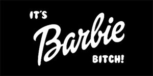 ITS BARBIE BITCH - Logo - široká chrbtová nášivka s rozmerom 33 x 15 cm