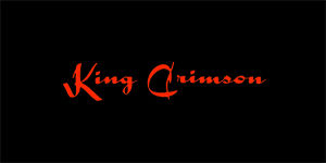 KING CRIMSON - Logo Red - široká chrbtová nášivka s rozmerom 33 x 15 cm
