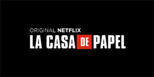 LA CASA DE PAPEL - Original Netflix Series - široká chrbtová nášivka s rozmerom 33 x 15 cm