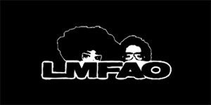 LMFAO - Logo - široká chrbtová nášivka s rozmerom 33 x 15 cm