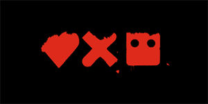 LOVE DEATH ROBOTS - Red Crest Motive 1 - široká chrbtová nášivka s rozmerom 33 x 15 cm