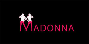 MADONNA - Logo Color - široká chrbtová nášivka s rozmerom 33 x 15 cm