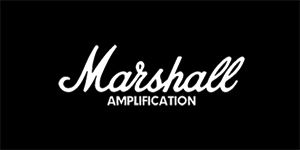 MARSHALL - Logo Amplification - široká chrbtová nášivka s rozmerom 33 x 15 cm