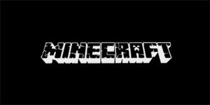 MINECRAFT - Logo 2 - široká chrbtová nášivka s rozmerom 33 x 15 cm
