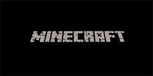 MINECRAFT - Logo 3 - široká chrbtová nášivka s rozmerom 33 x 15 cm