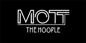 MOTT THE HOOPLE - Logo - široká chrbtová nášivka s rozmerom 33 x 15 cm