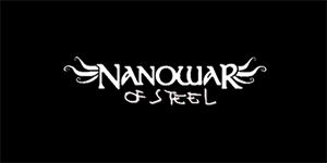 NANOWAR OF STEEL - Logo - široká chrbtová nášivka s rozmerom 33 x 15 cm