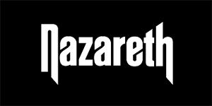 NAZARETH - Logo - široká chrbtová nášivka s rozmerom 33 x 15 cm