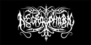 NECROPHOBIC - Logo - široká chrbtová nášivka s rozmerom 33 x 15 cm