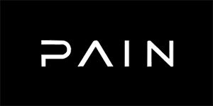PAIN - Logo - široká chrbtová nášivka s rozmerom 33 x 15 cm