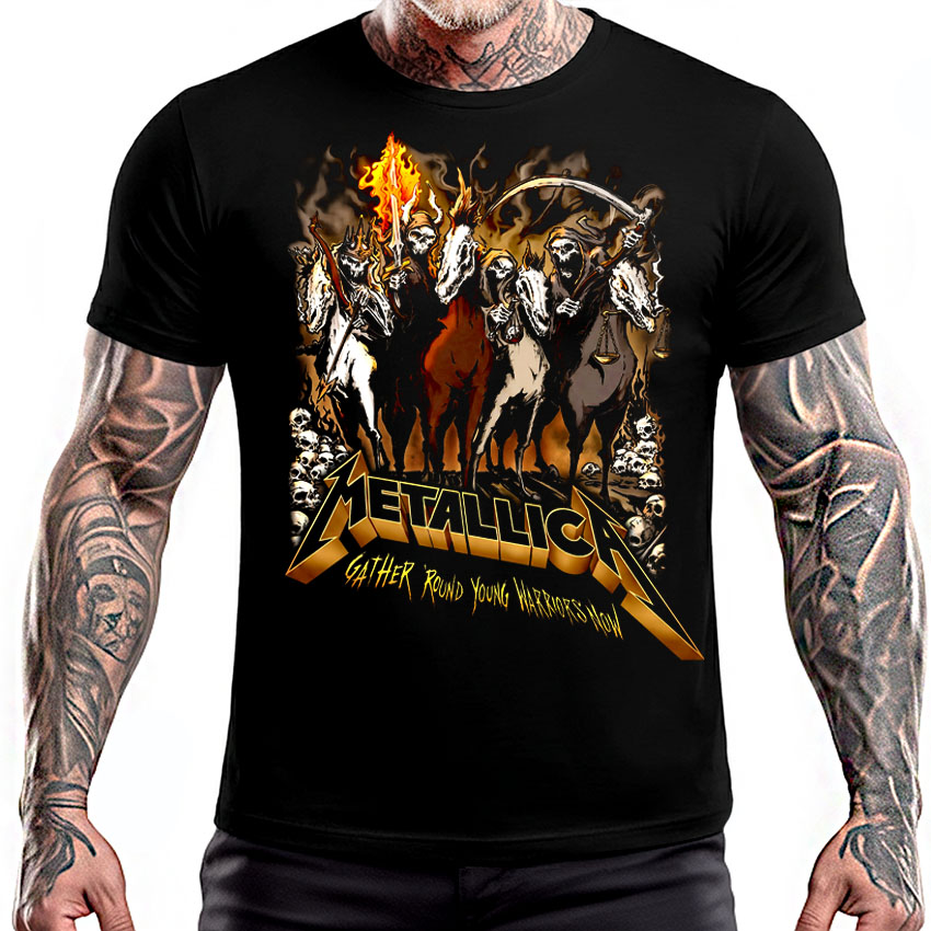 METALLICA - Gather Round Young Warrior Show - čierne pánske tričko