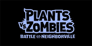 PLANTS VS ZOMBIES - Logo - široká chrbtová nášivka s rozmerom 33 x 15 cm