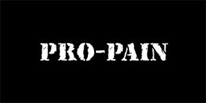 PRO-PAIN - Logo - široká chrbtová nášivka s rozmerom 33 x 15 cm