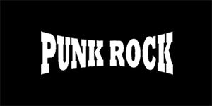 PUNKROCK - Logo Motív 1 - široká chrbtová nášivka s rozmerom 33 x 15 cm