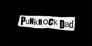 PUNKROCK DAD - široká chrbtová nášivka s rozmerom 33 x 15 cm